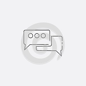 speech bubble icon, vector illustration. flat line icon