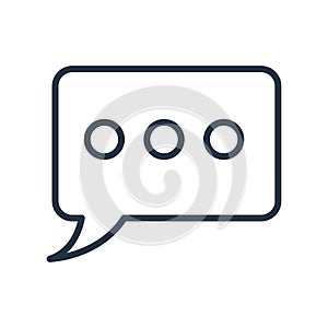 Speech bubble icon vector isolated on white background, Speech b