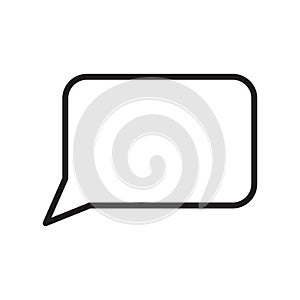 Speech bubble icon vector sign and symbol isolated on white background, Speech bubble logo concept , outline symbol, linear sign