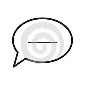 Speech bubble icon vector sign and symbol isolated on white background, Speech bubble logo concept , outline symbol, linear sign