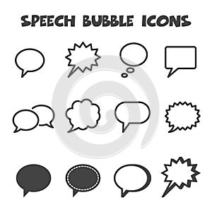 Speech bubble icons photo
