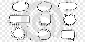 Speech Bubble Icons Set stock illustration