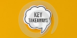 speech bubble and key takeaways