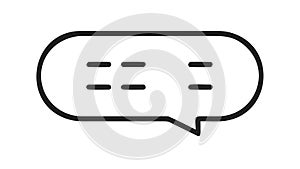 Speech Bubble with Lines for Text or Dialogue, vector design Generative AI