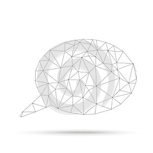 Speech Bubble Low Poly Network