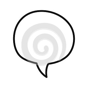 Speech bubble message icon. Chat bubble. Vector