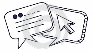 Speech Bubble with Message Icon, vector design Generative AI