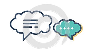Speech Bubble with Message Icon Vector Design, vector design Generative AI