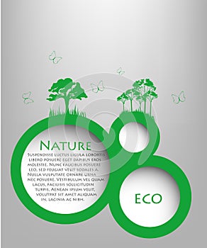 Speech Bubble natyre with grass