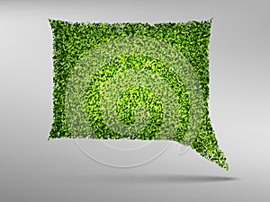 Speech Bubble natyre with grass