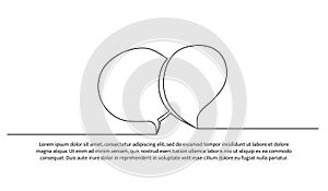 Speech bubble one continuous line design