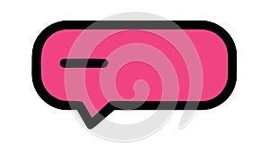 Speech Bubble Pink, Chat Communication, vector design Generative AI