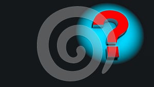 Speech bubble and question mark support concept