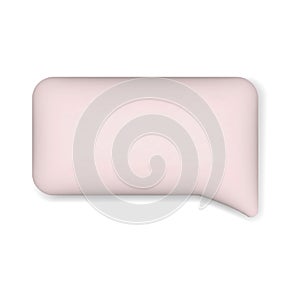 Speech bubble rectangular shape Modern Realistic 3d design. Vector illustration