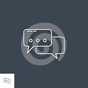 Speech Bubble Related Vector Line Icon.