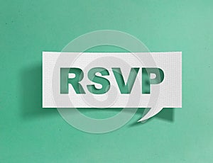 Speech bubble with rsvp message