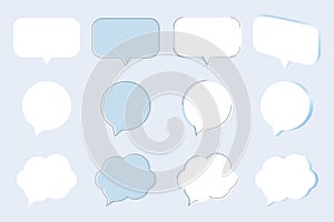 Speech Bubble set. Talk bubble. Cloud speech bubbles collection