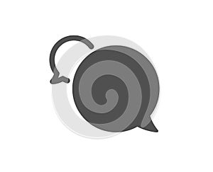 Messenger icon. Speech bubble sign. Chat message. Vector