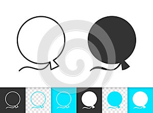 Speech Bubble simple badge black line vector icon