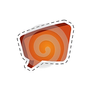 speech bubble speak cut line