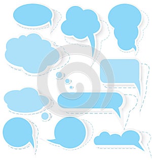 Speech bubble stickers vector