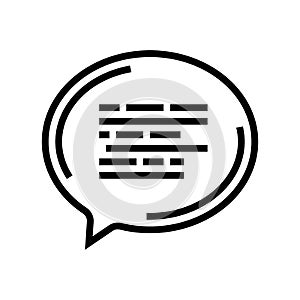 speech bubble testimonial line icon vector illustration