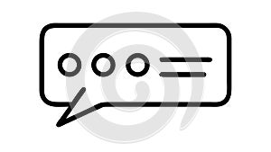 Speech bubble with text lines, represents message and dialogue , vector design Generative AI