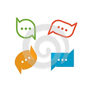 Speech bubble. Vector logo design. Business concept