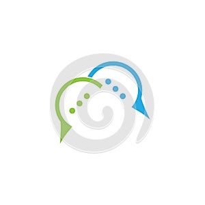 Speech bubble. Vector logo design. Business concept icon