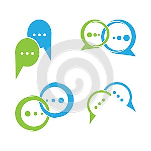 Speech bubble. Vector logo design. Business concept icon