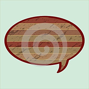 Speech Bubble in Wood Style