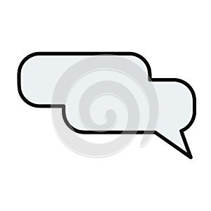 Speech bubble for your design on white in cartoon style, stock vector illustration