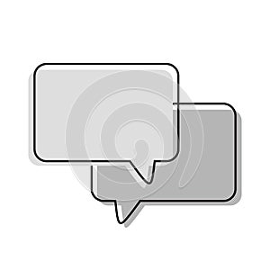 Speech bubbles, speech balloons, chat bubble line art