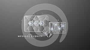 Speech bubbles chat. Low poly style vector illustration
