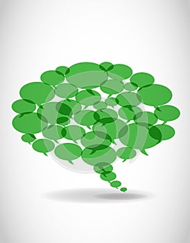 Speech bubbles cloud