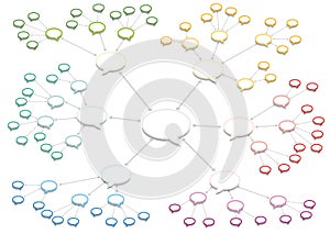 Speech Bubbles Colored Web Pattern Network