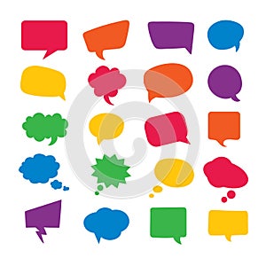 Speech bubbles Comic set