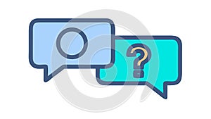 Speech Bubbles Communication, Dialogue Question Answer Chat, vector design Generative AI