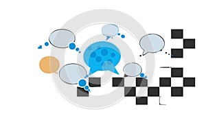 Speech Bubbles Communication Network Dialogue Vector, vector design Generative AI