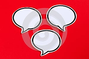 Speech bubbles with copyspace copy space communication information concept talking