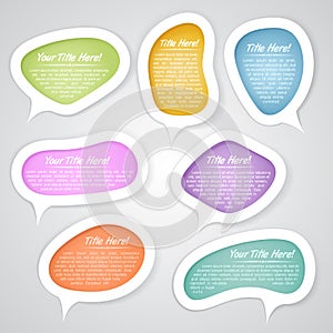 Speech bubbles design elements
