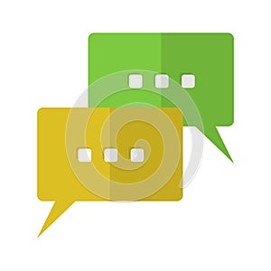 Speech bubbles flat icon