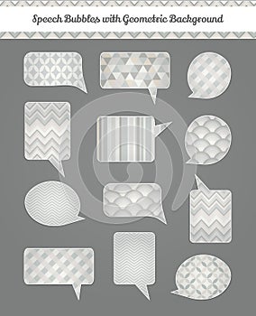 Speech Bubbles with Geometric Grunge Background