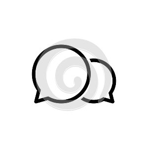 Speech bubbles icon vector illustration isolated on white background