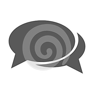 Speech bubbles icon vector simple