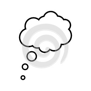 Speech bubbles Isolated on white background. Conversation icon. thought bubble icon. thinking cloud bubble icon