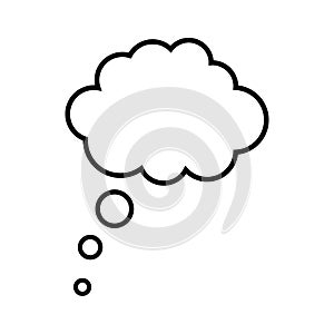 Speech bubbles Isolated on white background. Conversation icon. thought bubble icon. thinking cloud bubble icon