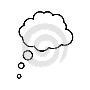 Speech bubbles Isolated on white background. Conversation icon. thought bubble icon. thinking cloud bubble icon