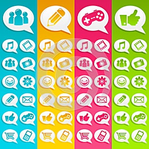 Speech Bubbles Media Icons