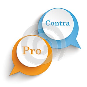 2 Speech Bubbles Pro Contra